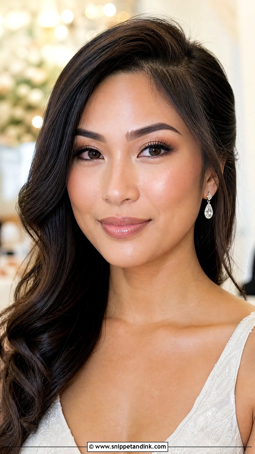 Glossy Lip Wedding Makeup - Snippet and Ink - 25 Light Wedding Makeup Ideas