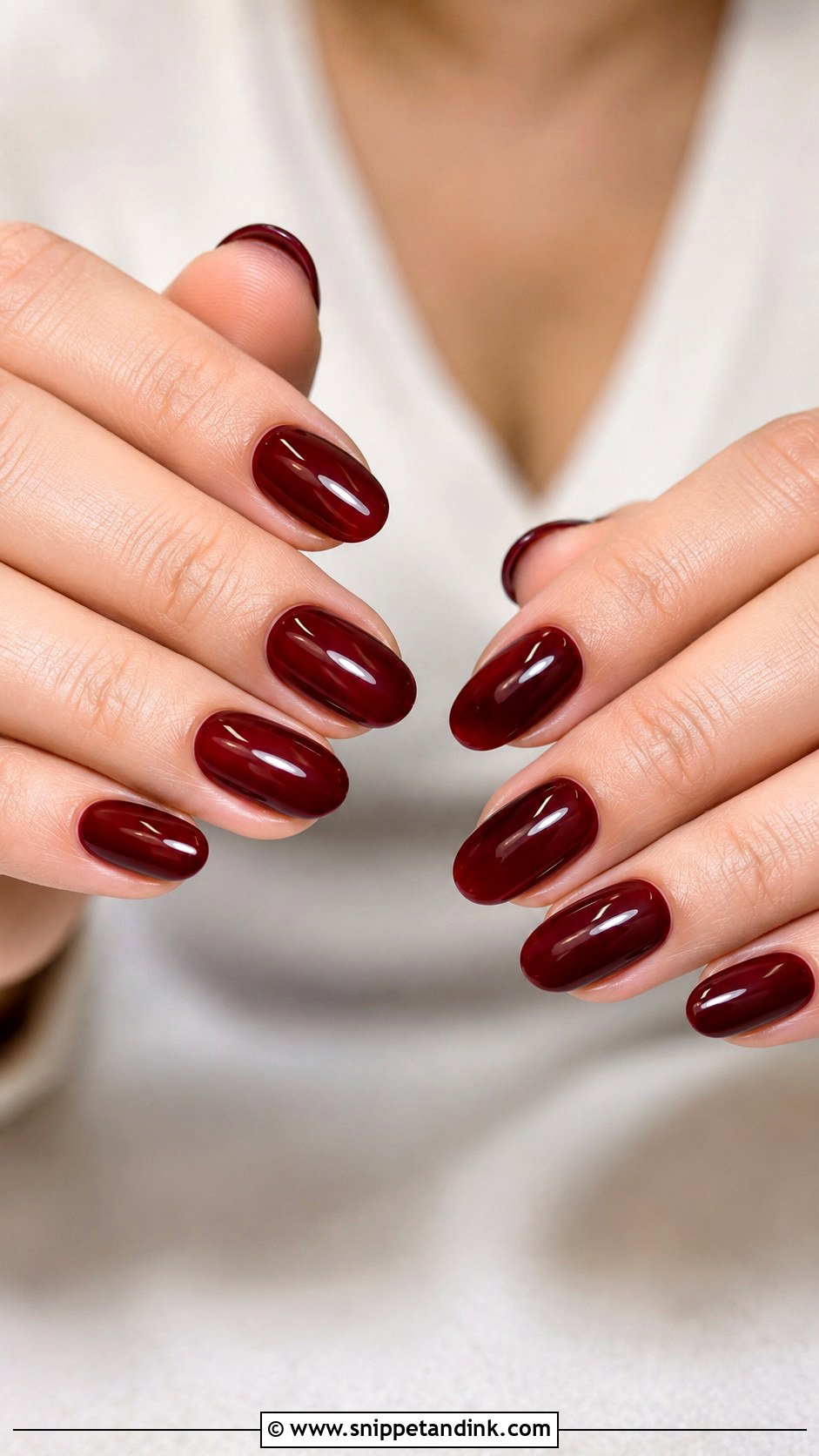 Glossy Maroon Wedding Nails - Snippet and Ink - 20 Maroon Wedding Nails for Bride