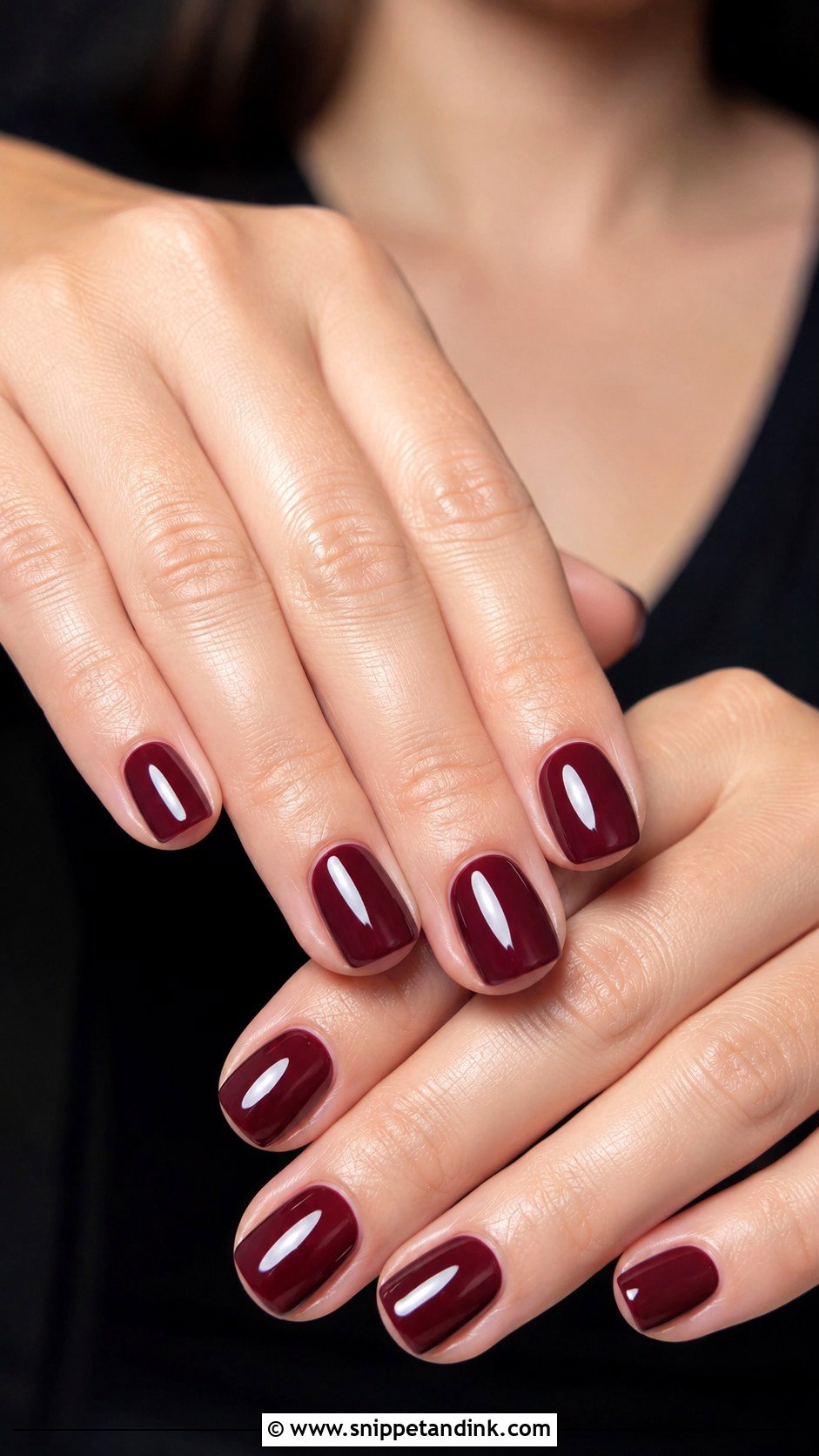 Glossy Maroon Wedding Nails - Snippet and Ink - 20 Maroon Wedding Nails