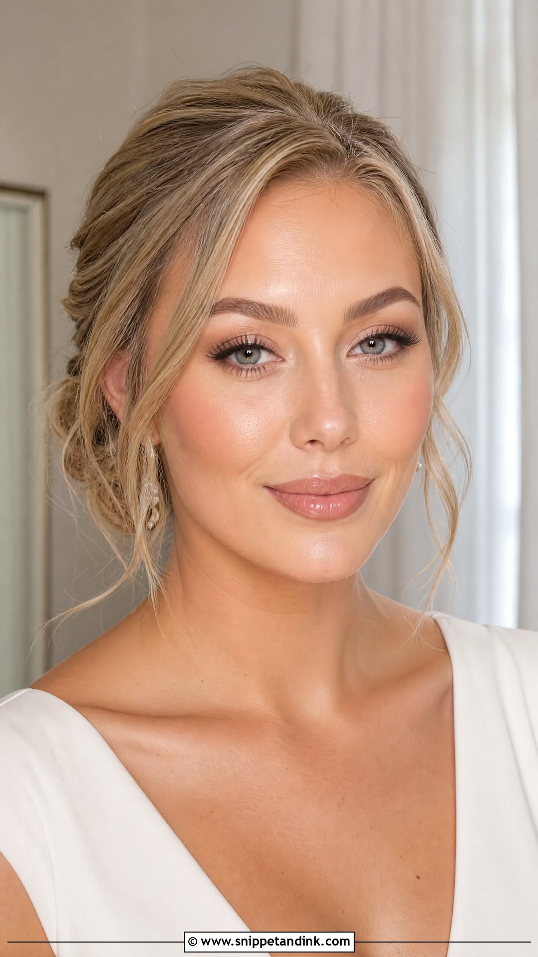 Glossy Nude Bridal Makeup - Snippet and Ink - 25 Nude Bridal Makeup Ideas