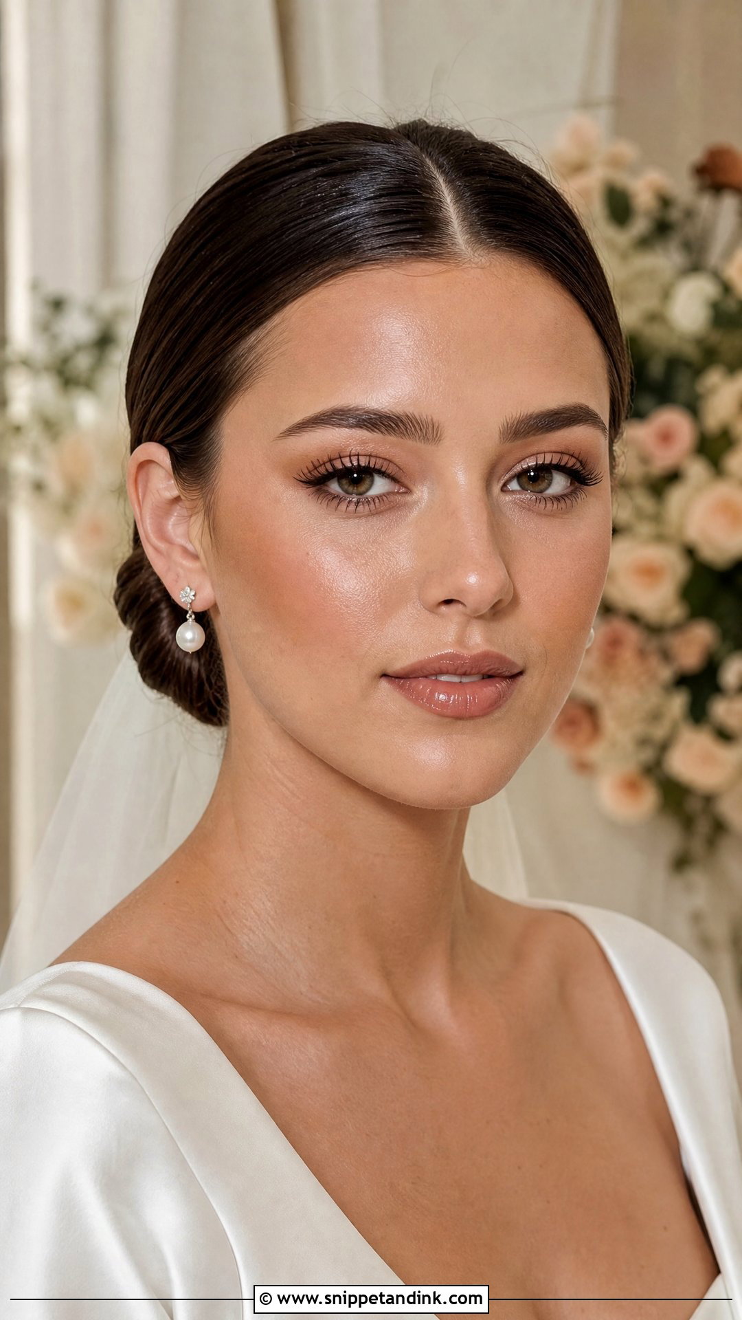 Glossy Nude Bridal Makeup - Snippet and Ink - 25 Soft Glowy Wedding Makeup Ideas