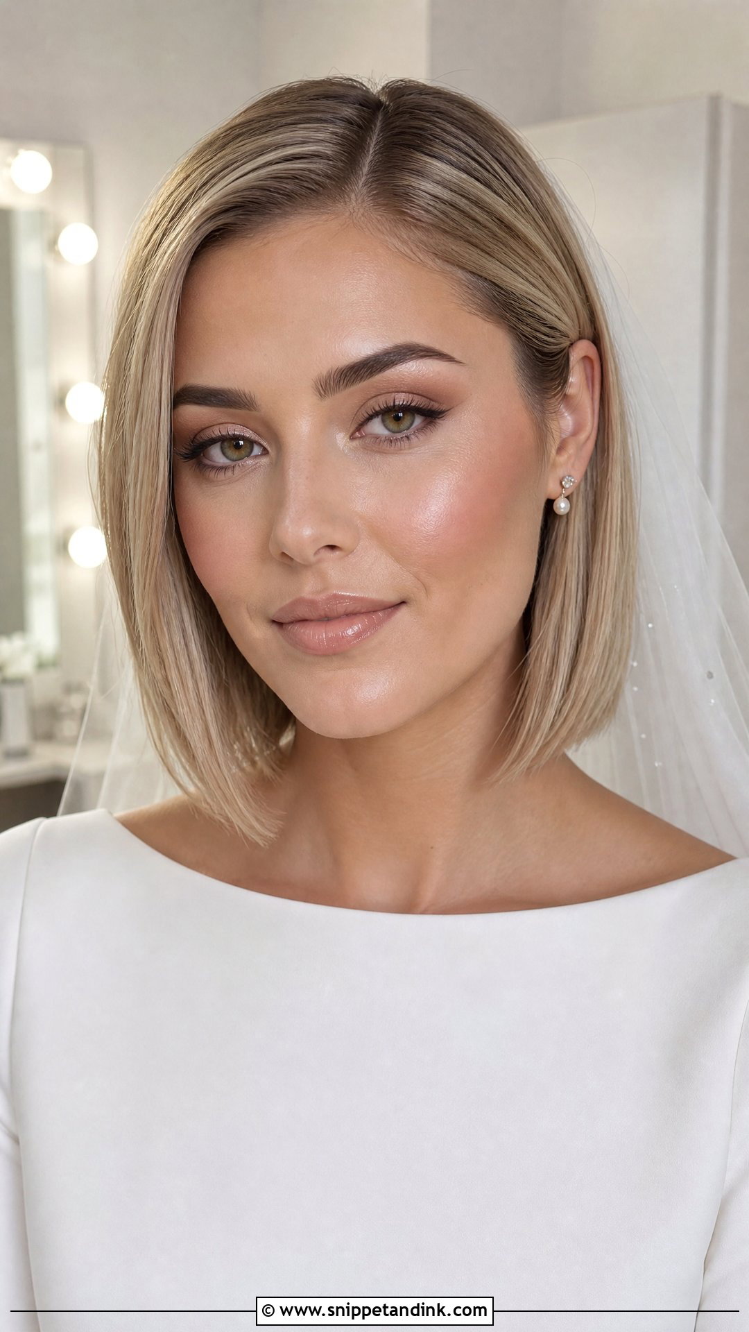 Glossy Nude Bridal Makeup - Snippet and Ink - 20 Sultry Bridal Makeup Ideas