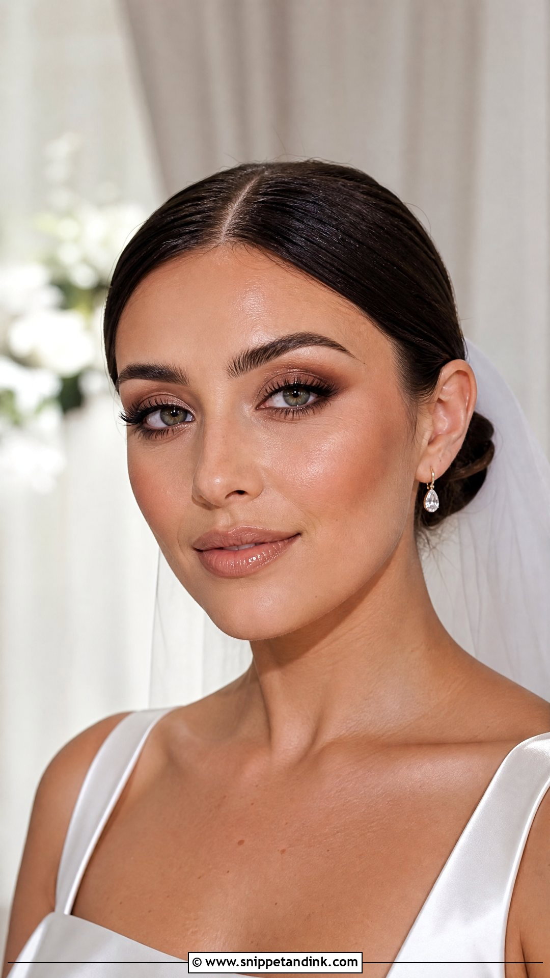Glossy Nude Glam Wedding Makeup - Snippet and Ink - 20 Bold Wedding Makeup Ideas