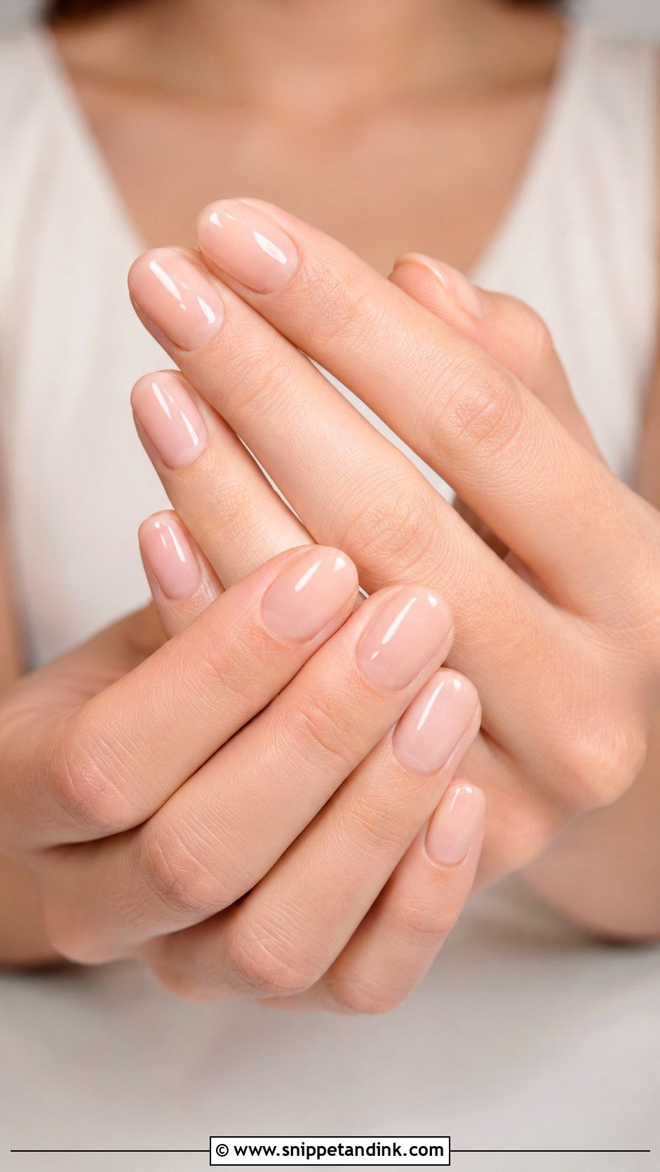 Glossy Nude Neutral Bridal Nails - Snippet and Ink - 20 Neutral Bridal Nails
