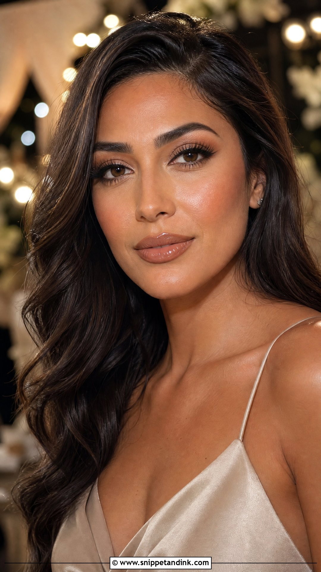 Glossy Nude Night Wedding Makeup - Snippet and Ink - 20 Night Wedding Makeup Ideas