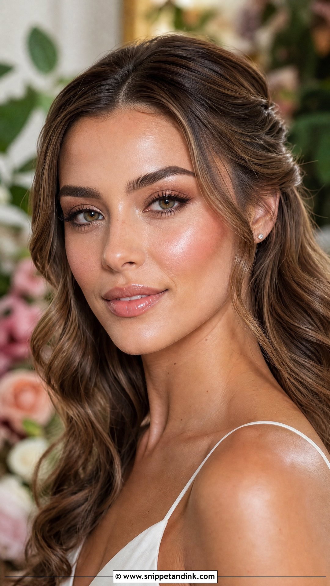 Glossy Nude Wedding Makeup - Snippet and Ink - 20 Nude Makeup Looks for Wedding