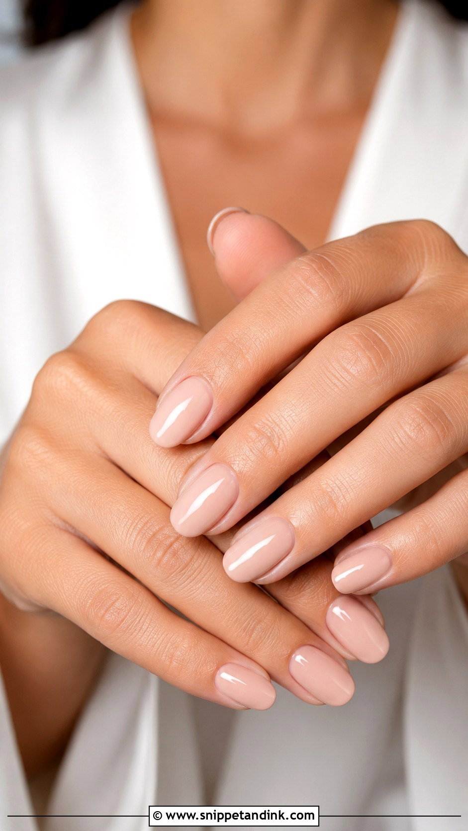 Glossy Nude Wedding Nails - Snippet and Ink - 20 Nude Nails for Wedding