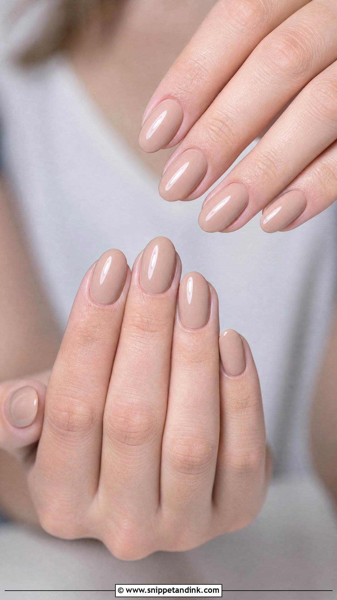 Glossy Nude Wedding Nails - Snippet and Ink - 25 Neutral Wedding Nails