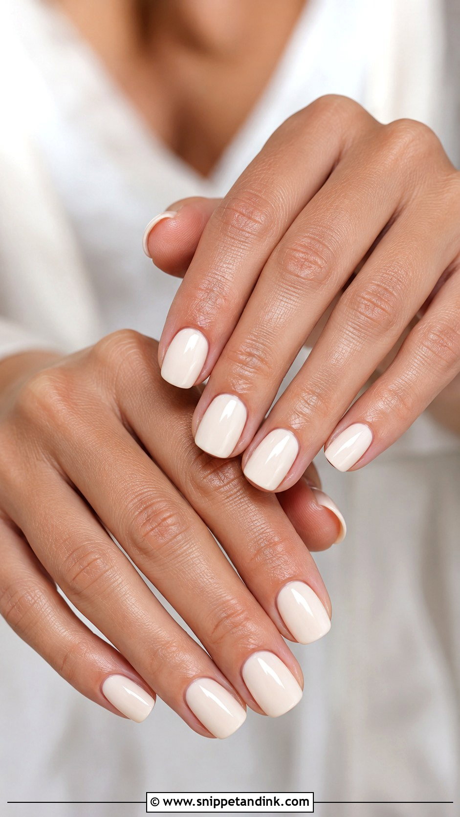 Glossy Nude Wedding Nails - Snippet and Ink - 30 Simple Wedding Nails