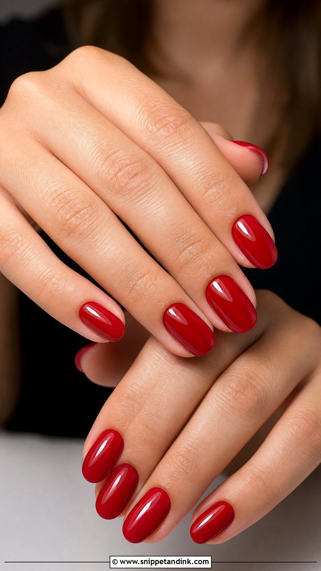 Glossy Red Bridal Nails - Snippet and Ink - 25 Indian Red Bridal Nail Art Ideas