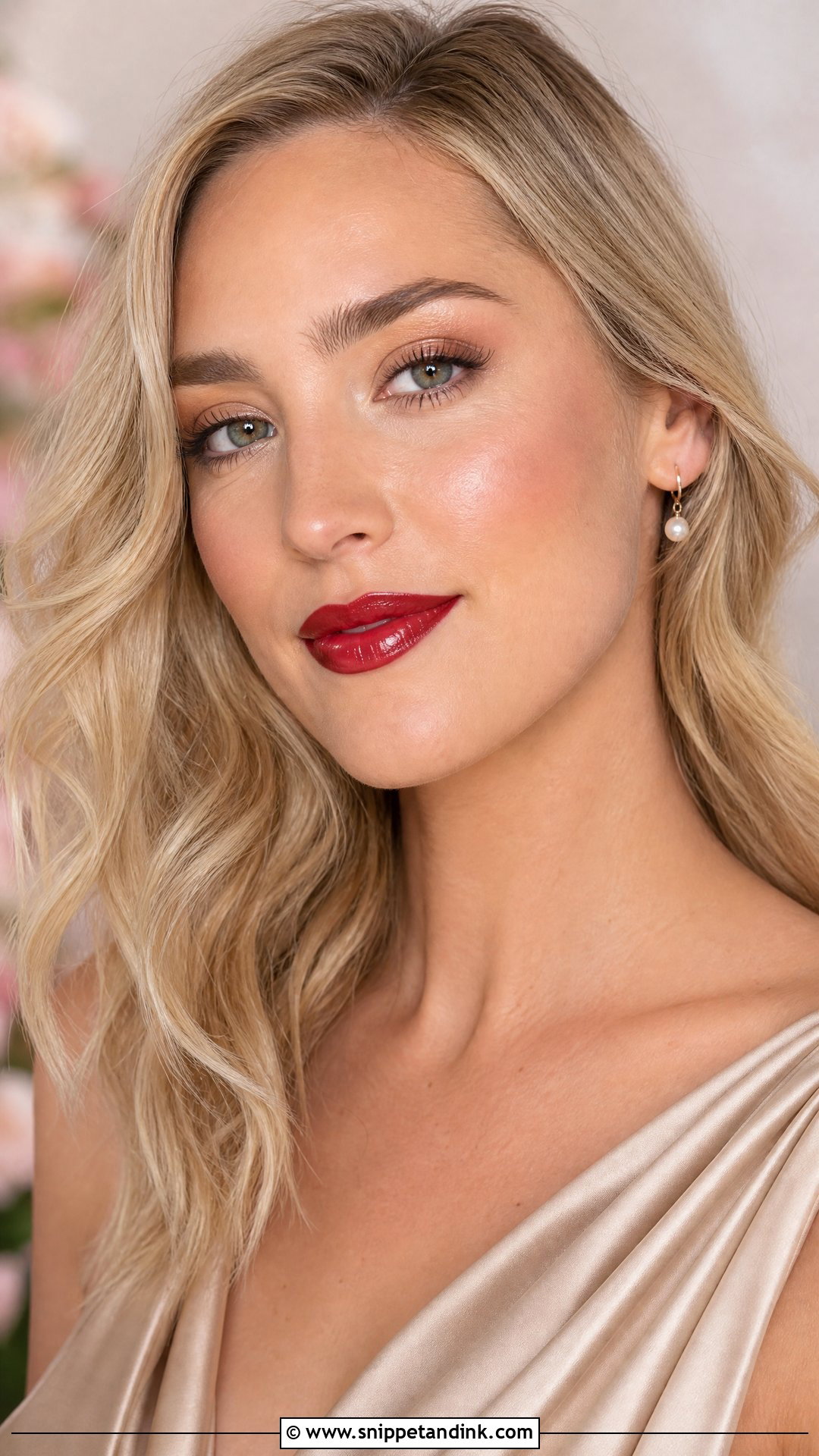 Glossy Red Lip Wedding Makeup - Snippet and Ink - 20 Wedding Makeup Red Lips