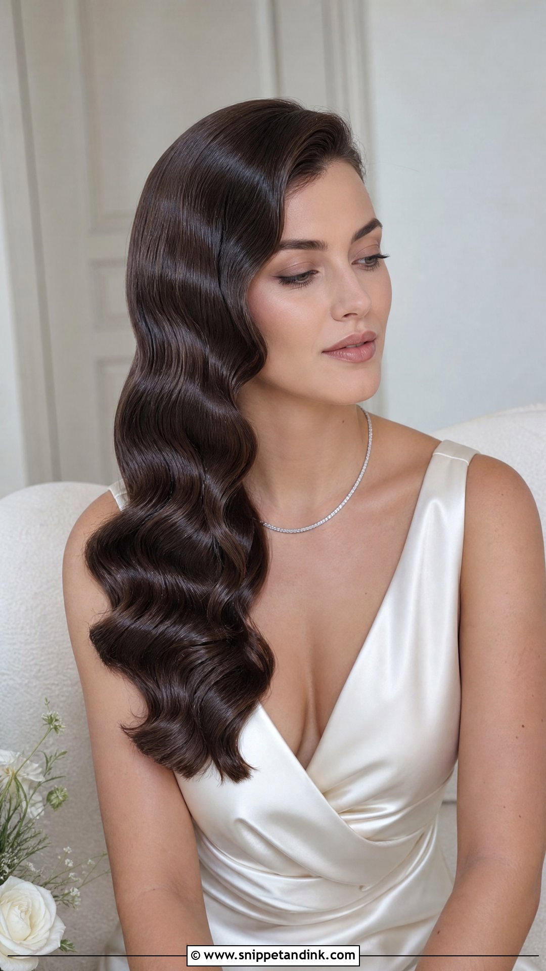 Glossy Sleek Hollywood Waves - Snippet and Ink - 20 Hollywood Curls Wedding Hair
