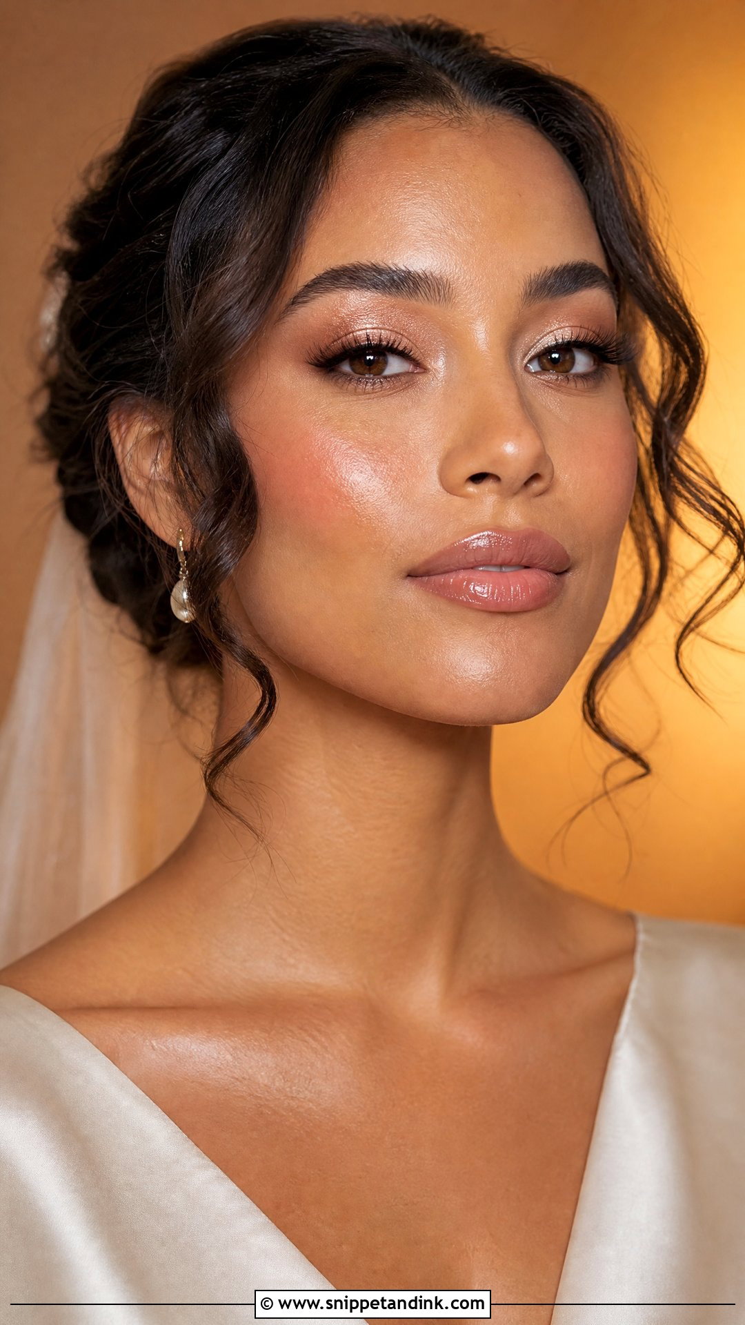 Glossy Sparkly Wedding Makeup - Snippet and Ink - 20 Sparkly Wedding Makeup Ideas
