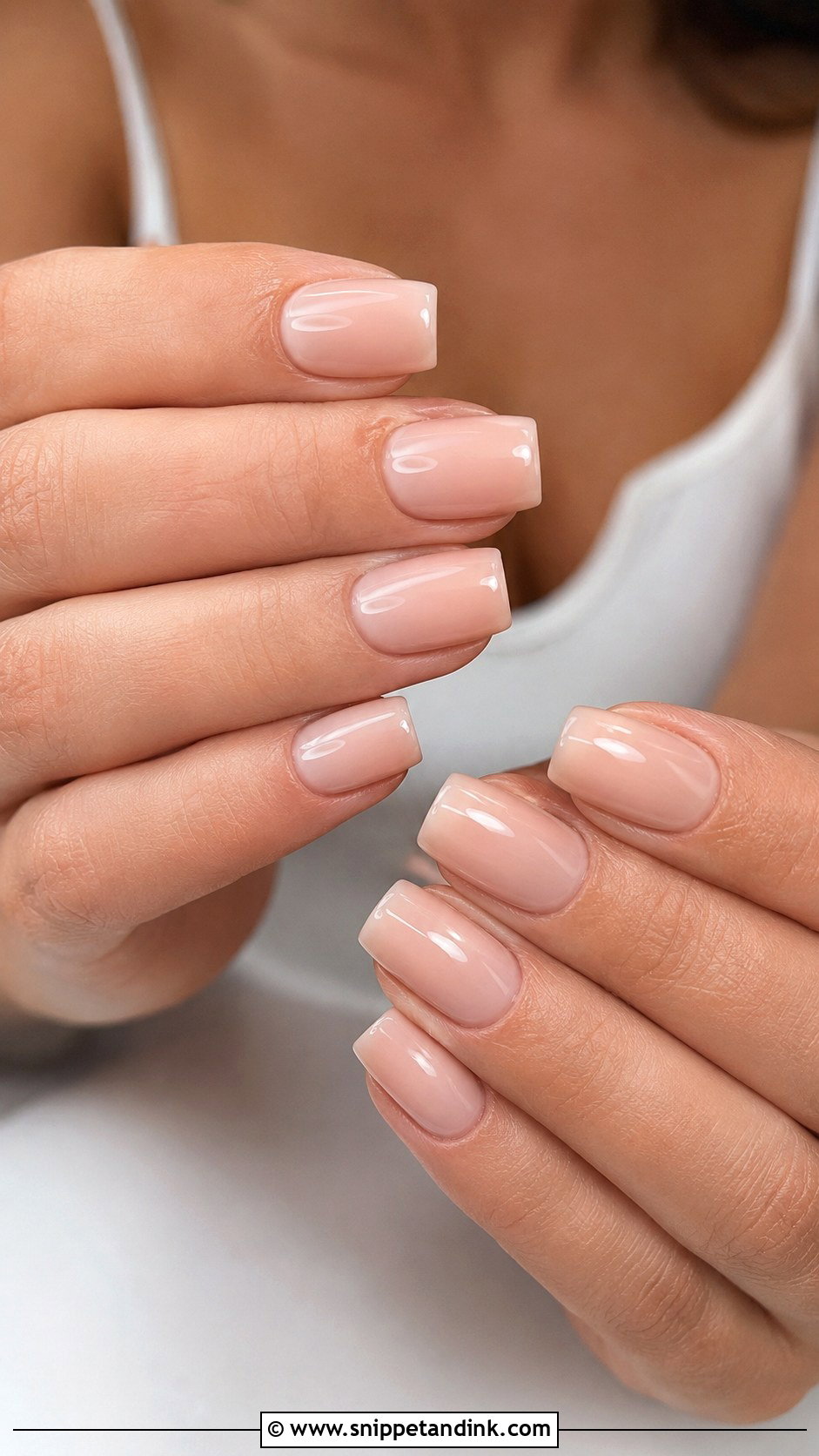 Glossy Square Wedding Nails - Snippet and Ink - 30 Wedding Nails Square