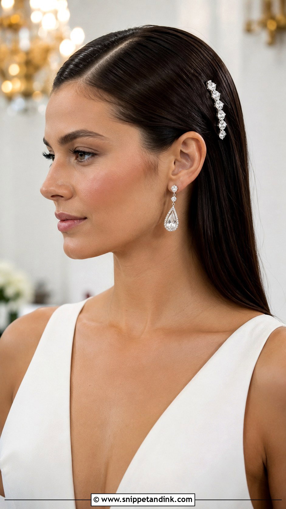 Glossy Straight Down Style - Snippet and Ink - 35 Simple Wedding Hairstyles