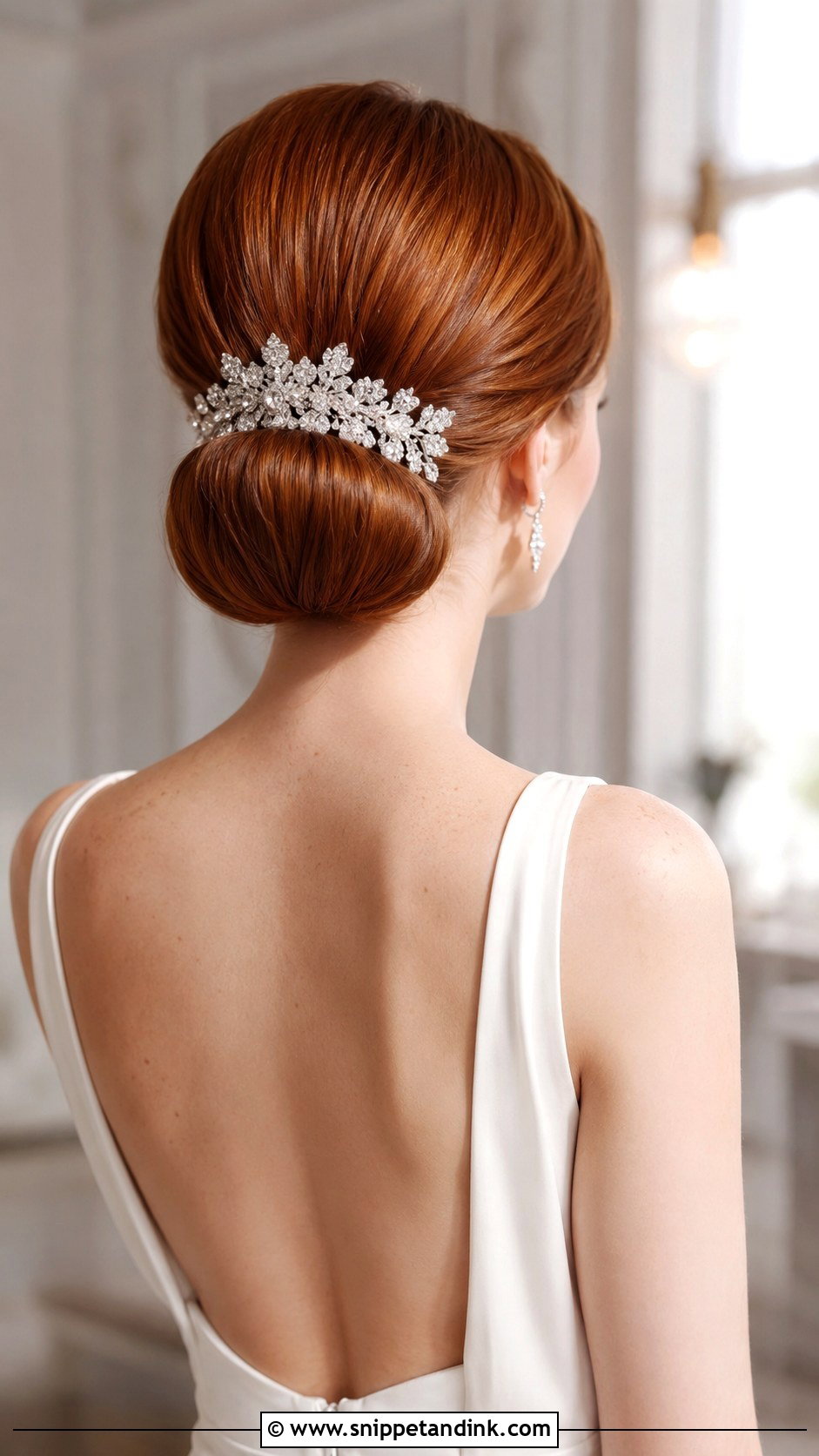 Glossy Twisted Chignon Wedding Hair - Snippet and Ink - 20 Slick Wedding Hair Ideas
