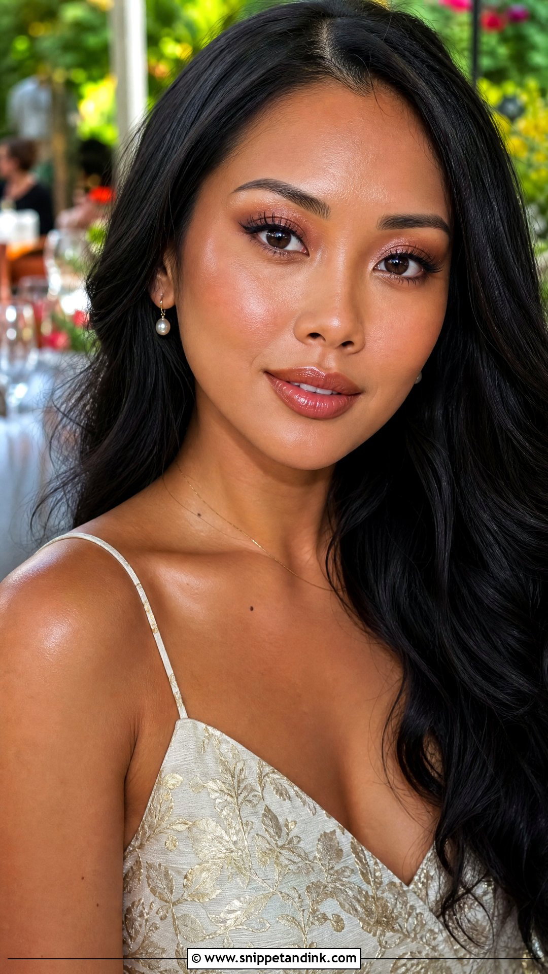Glossy Wedding Guest Makeup For Brown Eyes - Snippet and Ink - 20 Summer Wedding Guest Makeup for Brown Eyes
