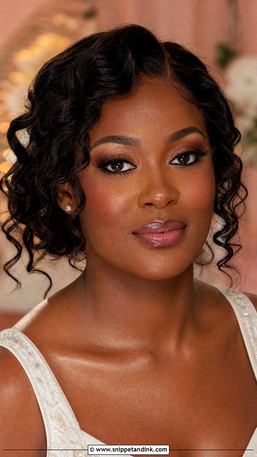 Glossy Wedding Makeup For Black Women - Snippet and Ink - 20 Wedding Make Up Black Women