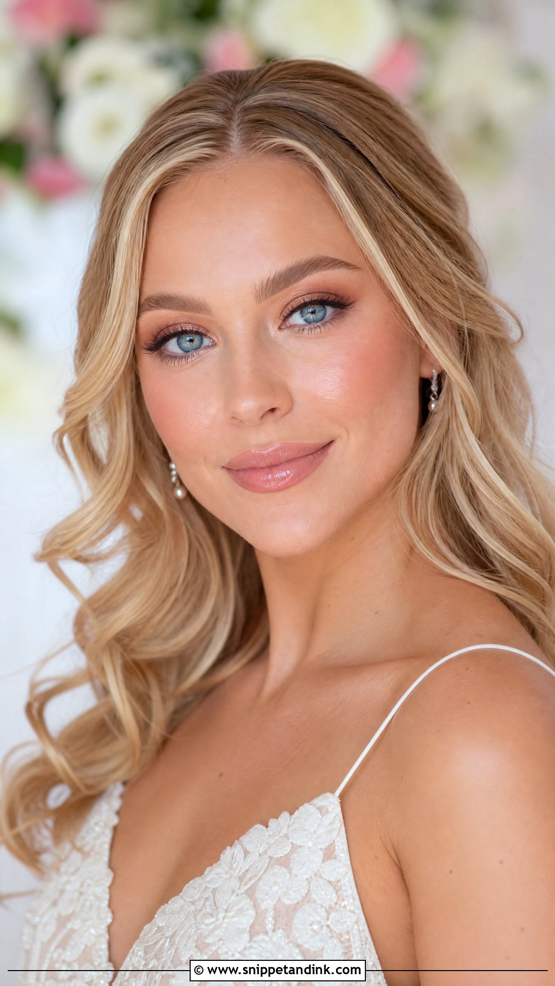 Glossy Wedding Makeup For Blue Eyes - Snippet and Ink - 35 Wedding Makeup for Blue Eyes