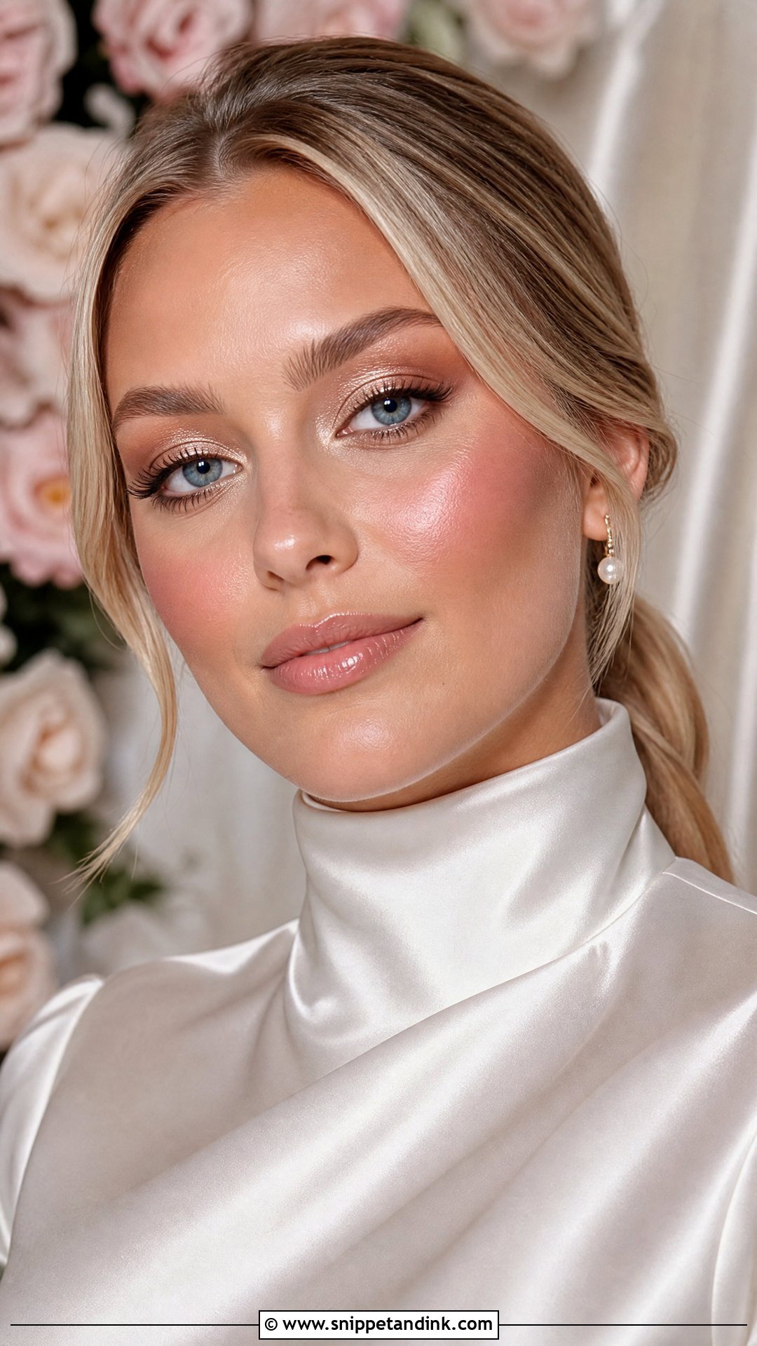 Glossy Wedding Makeup Look - Snippet and Ink - 25 Wedding Makeup Look Ideas