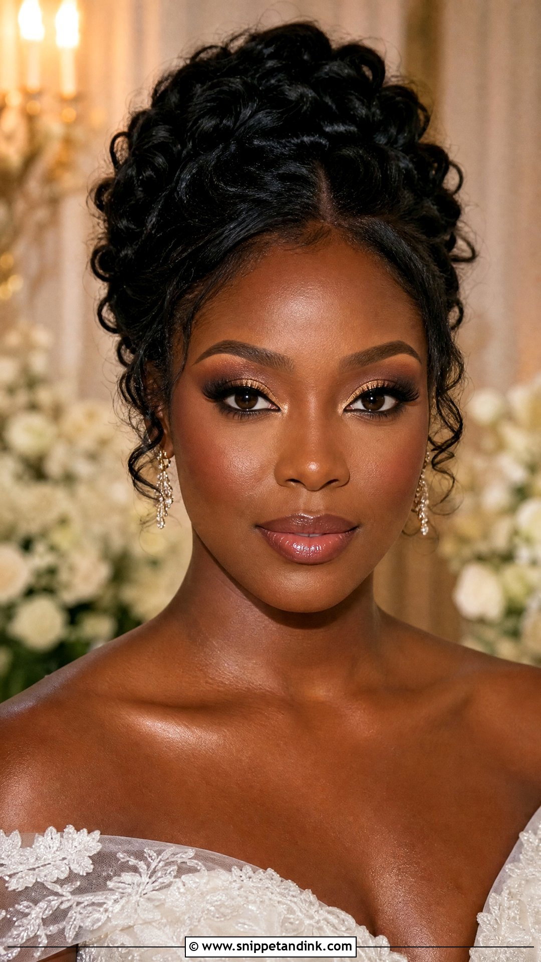 Glowy Bridal Makeup For Deep Skin - Snippet and Ink - 30 Glowy Bridal Makeup Ideas