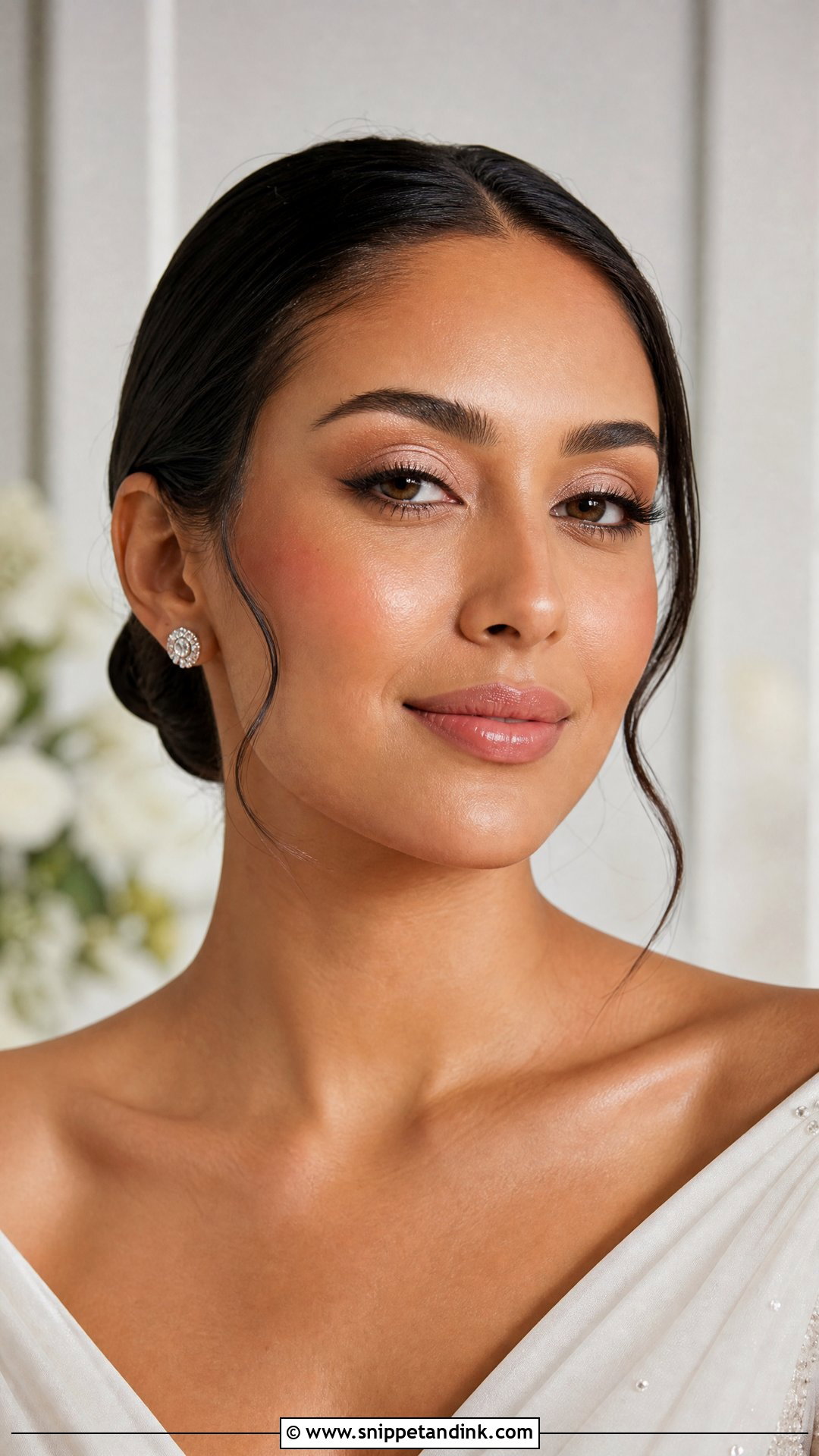 Glowy Bridal Makeup For Hooded Eyes - Snippet and Ink - 30 Glowy Bridal Makeup Ideas