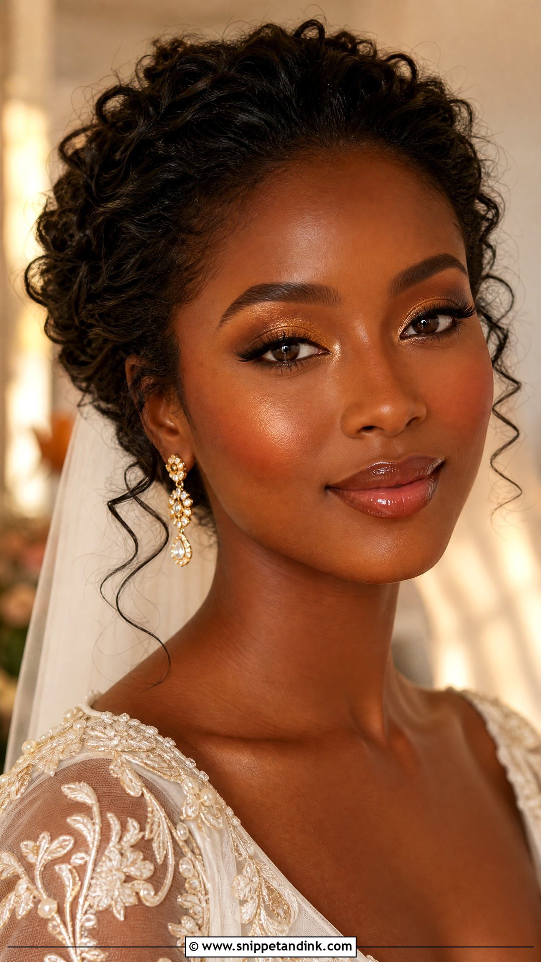 Glowy Bridal Makeup On Brown Skin - Snippet and Ink - 20 Bridal Makeup on Brown Skin Ideas