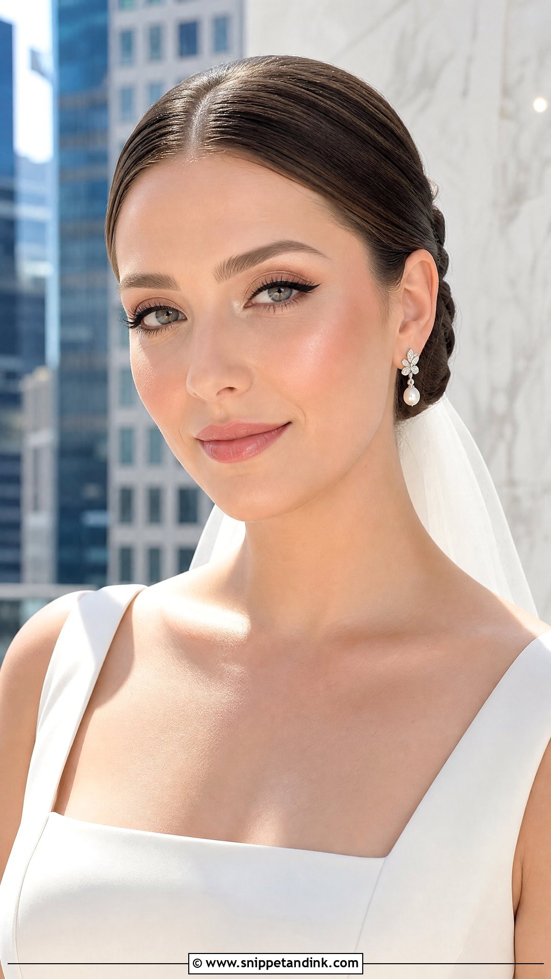 Glowy Bridal Makeup With Winged Liner - Snippet and Ink - 30 Glowy Bridal Makeup Ideas