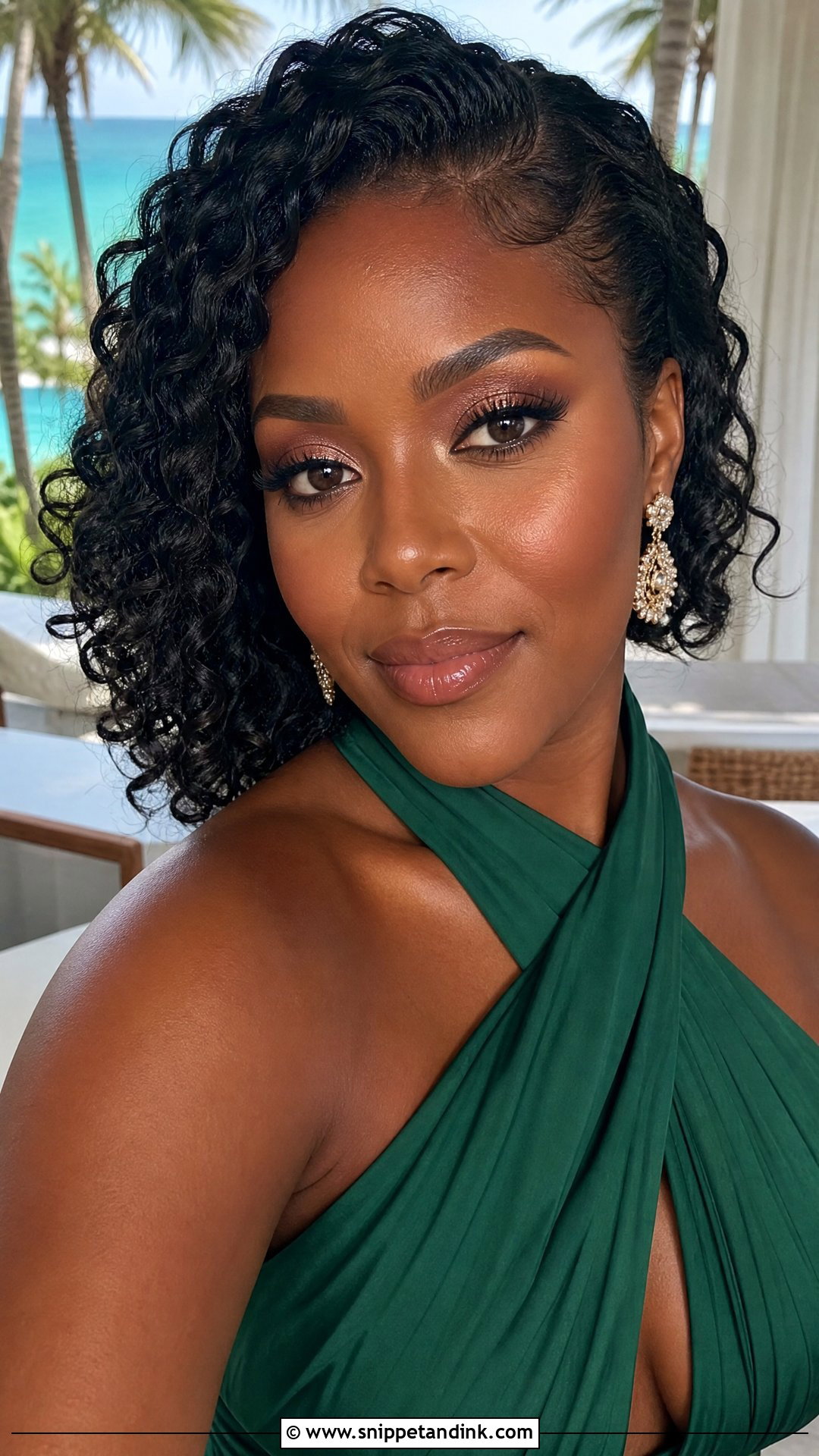 Glowy Bronze Beach Wedding Guest Makeup - Snippet and Ink - 20 Beach Wedding Guest Makeup Ideas