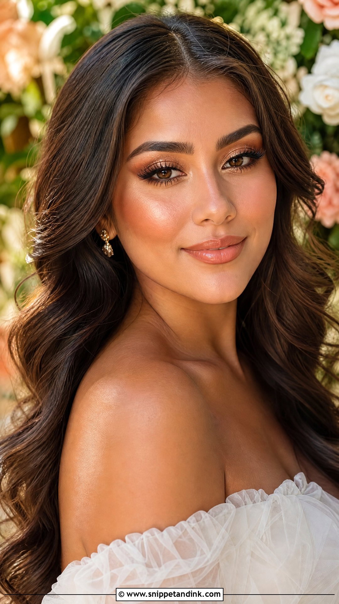 Glowy Bronzed Bridal Makeup - Snippet and Ink - 20 Bronzed Bridal Makeup Ideas