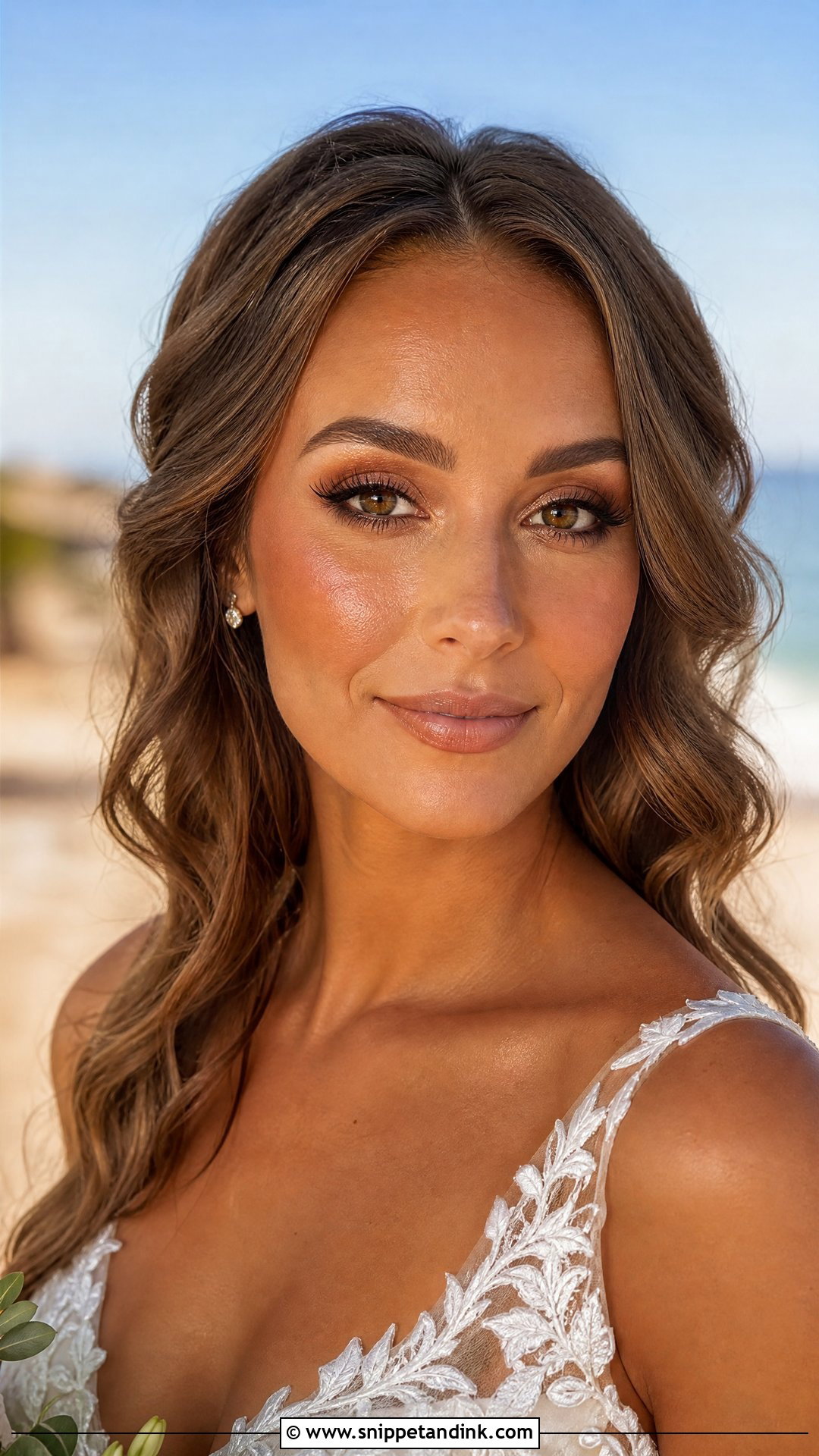 Glowy Bronzed Wedding Makeup - Snippet and Ink - 20 Light Glam Wedding Makeup Ideas