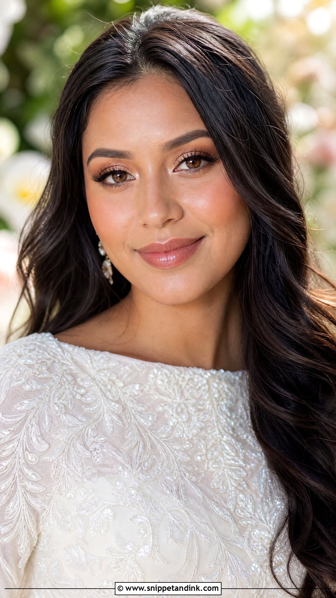 Glowy Natural Bridal Makeup For Brown Eyes - Snippet and Ink - 20 Natural Wedding Makeup for Brown Eyes and Brunettes Dark Hair