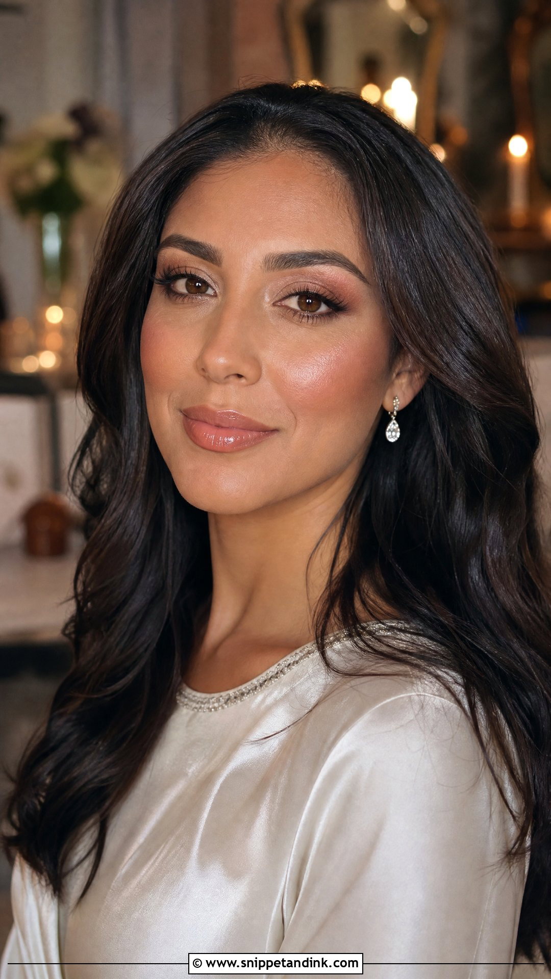 Glowy Natural Wedding Makeup For Brown Eyes - Snippet and Ink - 25 Soft Natural Wedding Makeup Looks for Brown Eyes