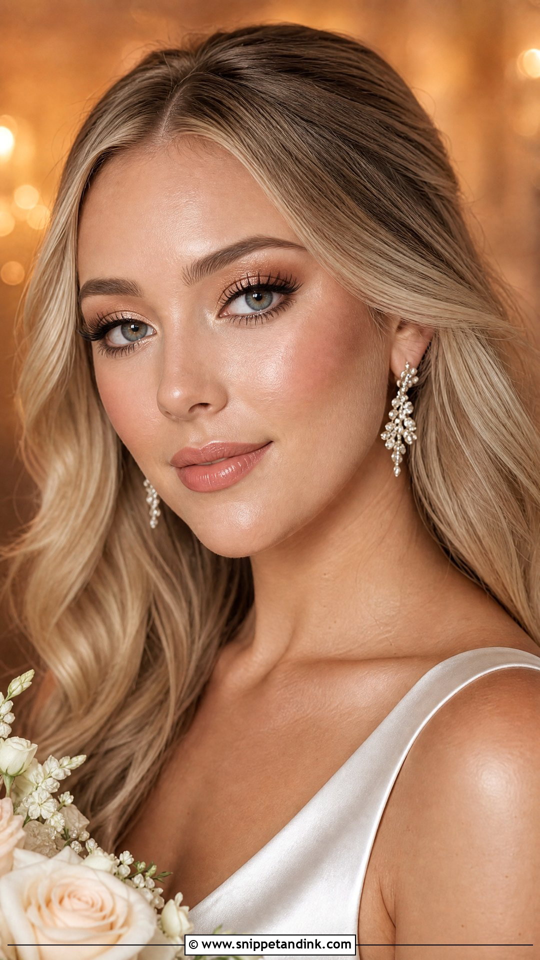 Glowy Nude Bridal Makeup - Snippet and Ink - 20 Nude Makeup Bridal Look Ideas