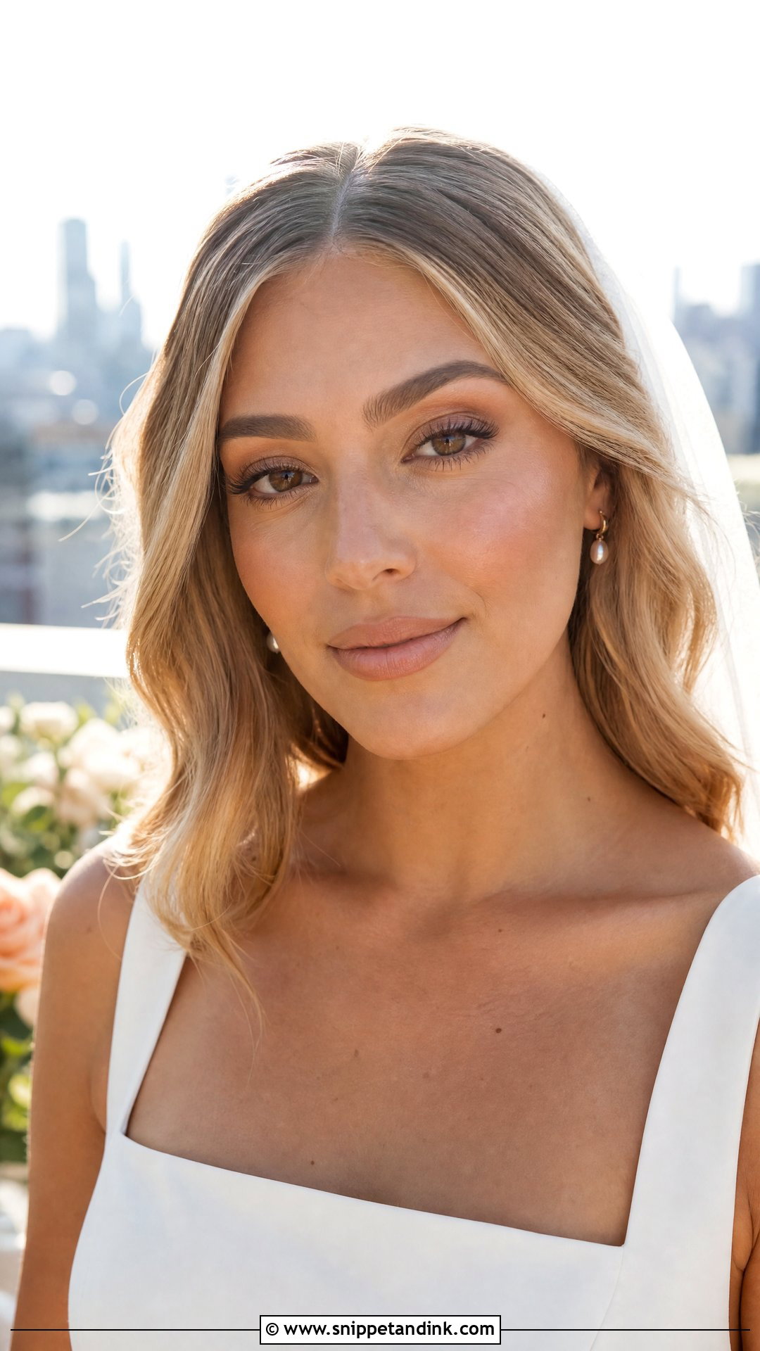 Glowy Nude Summer Bridal Makeup - Snippet and Ink - 20 Summer Bridal Makeup Ideas