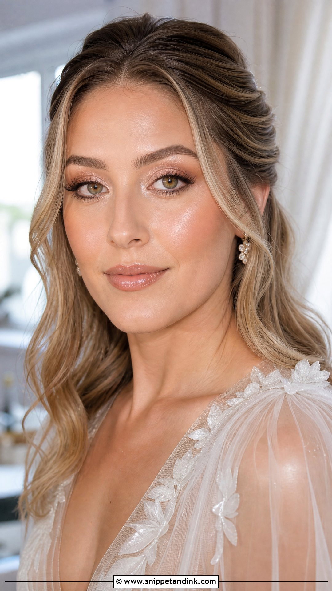 Glowy Skin Bridal Makeup - Snippet and Ink - 20 Natural Bridal Glam Ideas