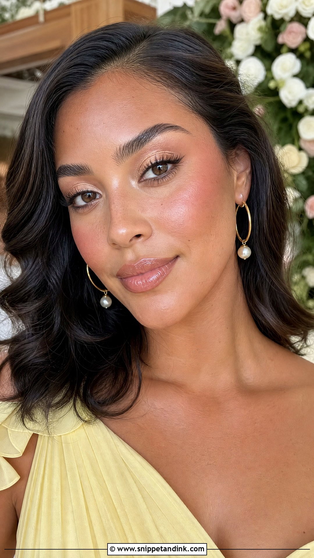 Glowy Skin Wedding Guest Makeup - Snippet and Ink - 20 Bridal Guest Makeup Ideas