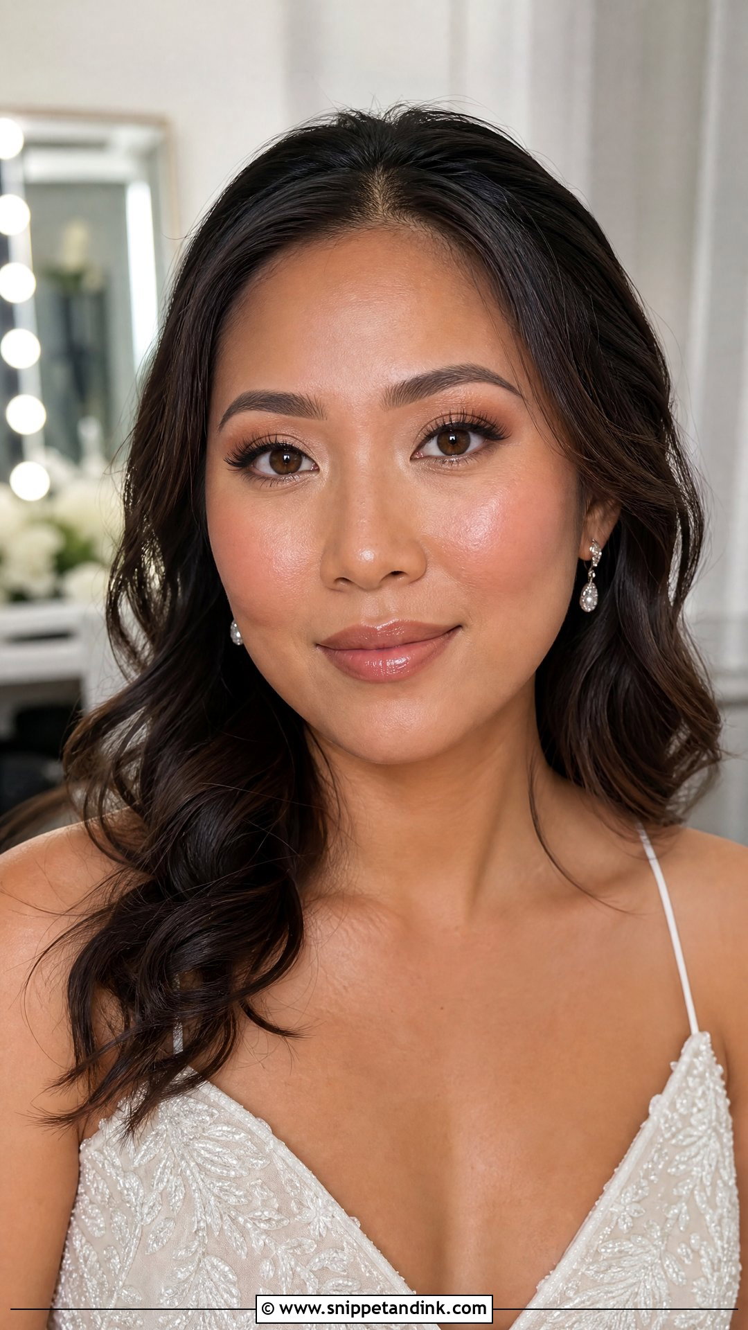 Glowy Skin Wedding Makeup For Brown Eyes - Snippet and Ink - 20 Natural Wedding Makeup for Brown Eyes Brunettes