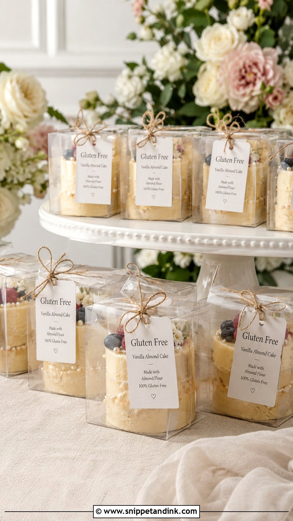 Gluten Free Wedding Cake Favors - Snippet and Ink - 20 Cake Favors for Wedding