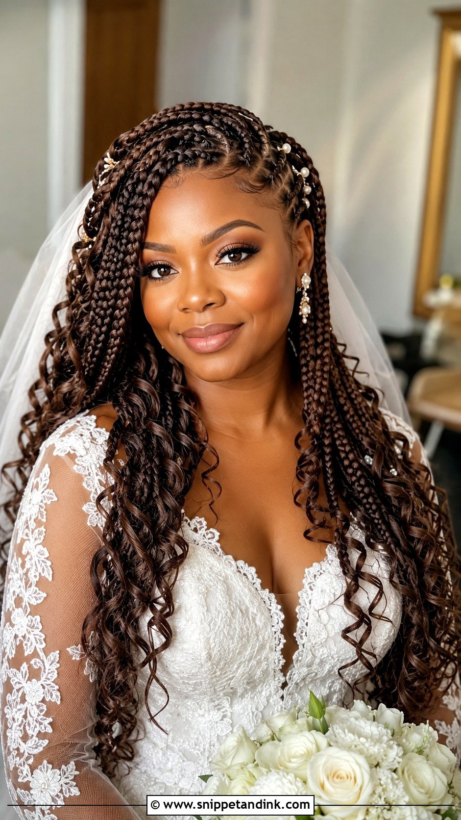 Goddess Box Braids Wedding - Snippet and Ink - 15 Wedding Box Braids