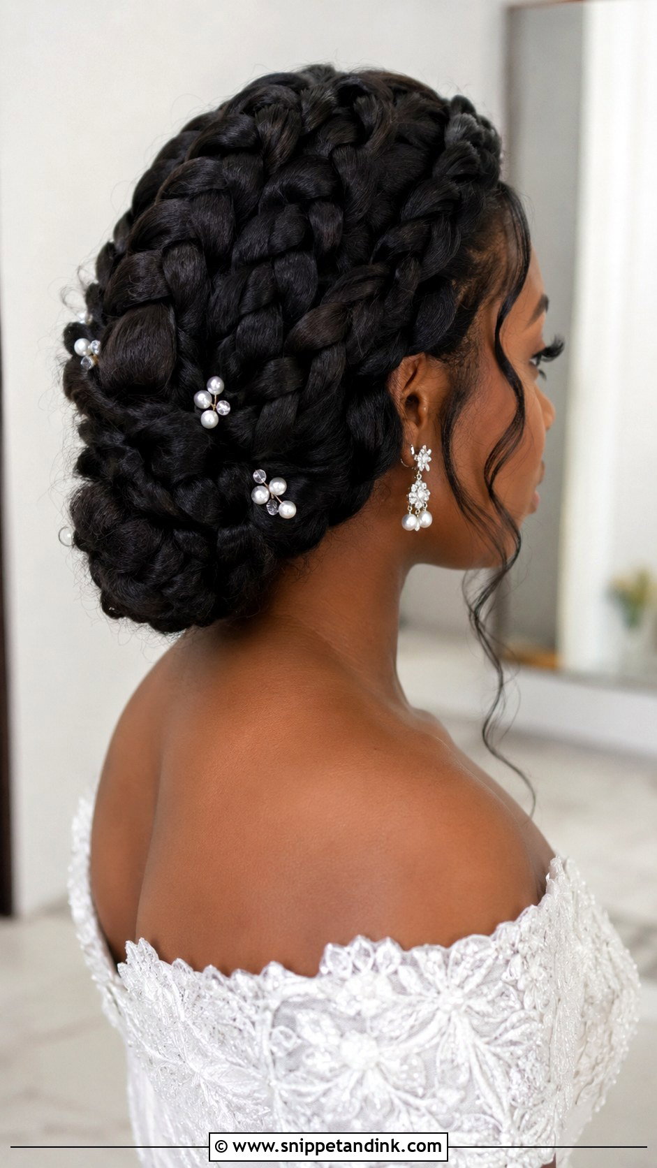 Goddess Braid Updo - Snippet and Ink - 20 African Bride Hairstyles