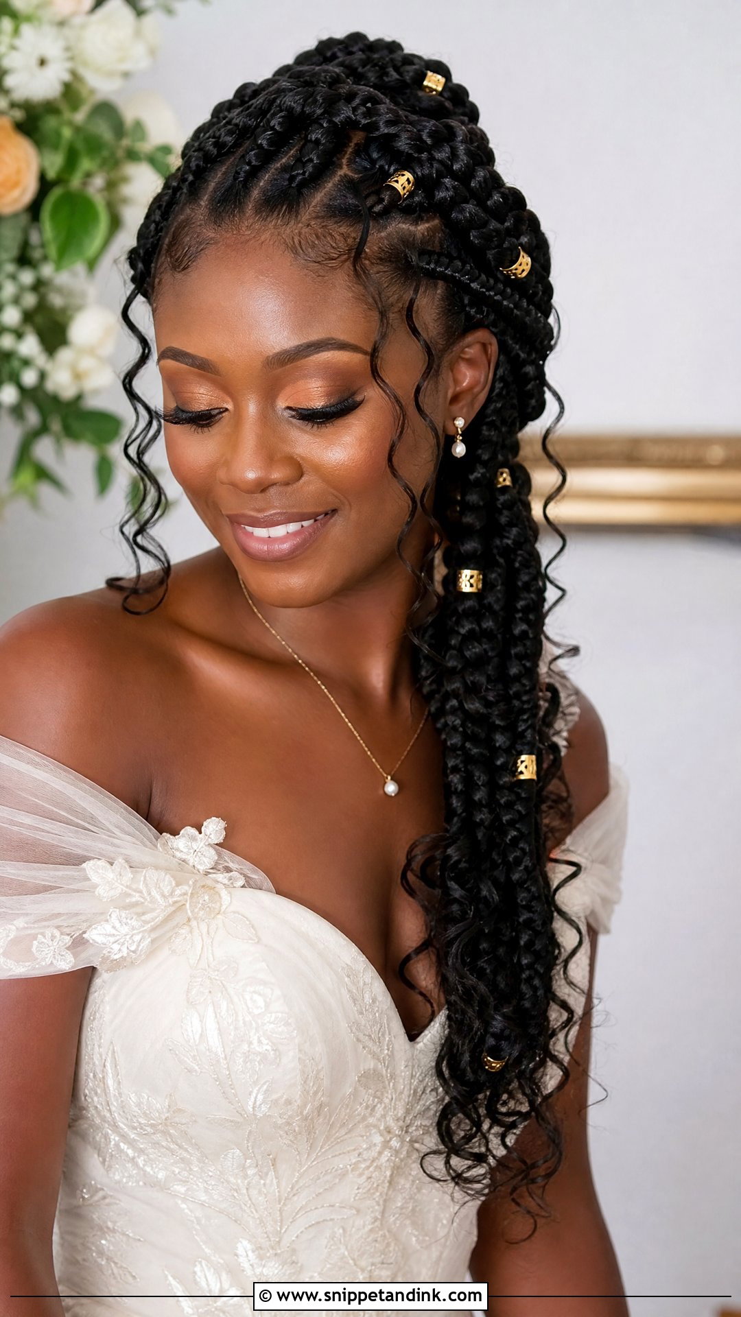 Goddess Braids Bridal Hairstyle For Black Women - Snippet and Ink - 15 Black Woman Bridal Hair Girl Hairstyles