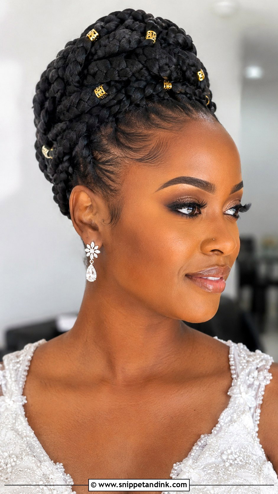 Goddess Braids Bridal Updo - Snippet and Ink - 20 Bride Hairstyles for Black Women