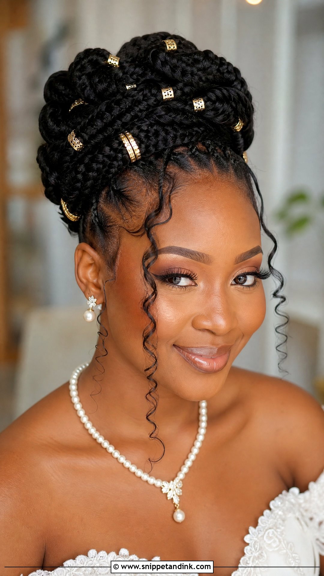 Goddess Braids Updo - Snippet and Ink - 20 Nigerian Bridal Hairstyles