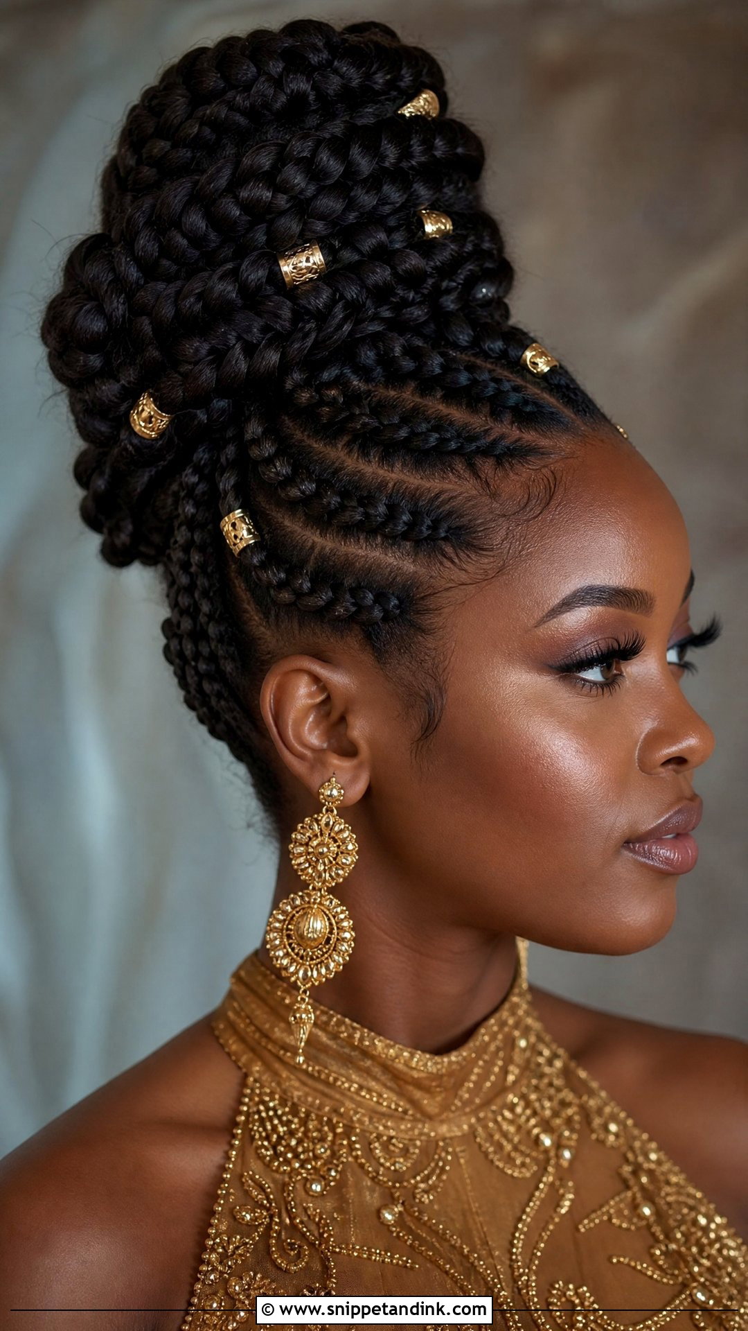 Goddess Braids Updo - Snippet and Ink - 20 Braided Hairstyles for Wedding Guest