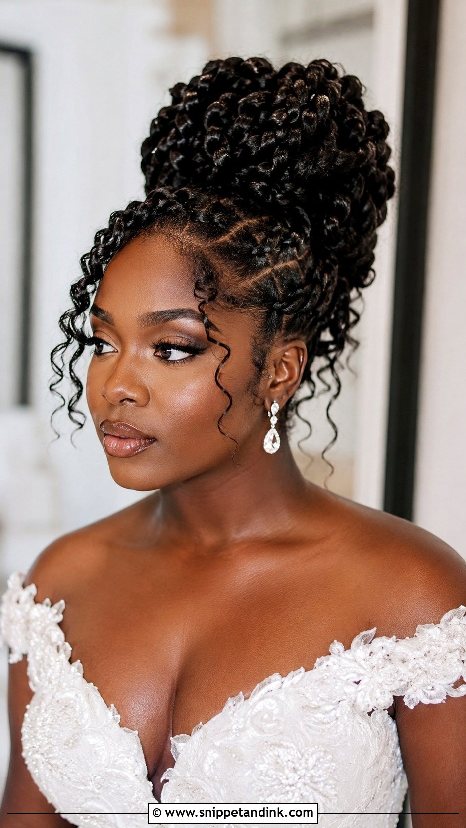 Goddess Braids Updo - Snippet and Ink - 20 Braids Wedding Hairstyles Black Women