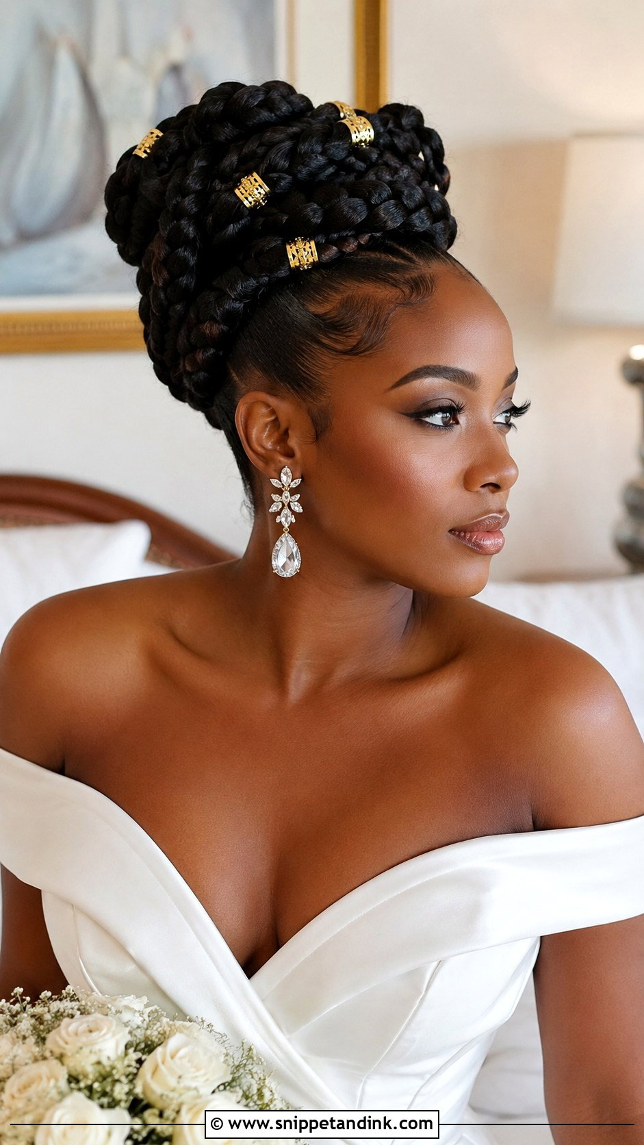 Goddess Braids Updo - Snippet and Ink - 20 Bridal Hair Updo Black Women Ideas