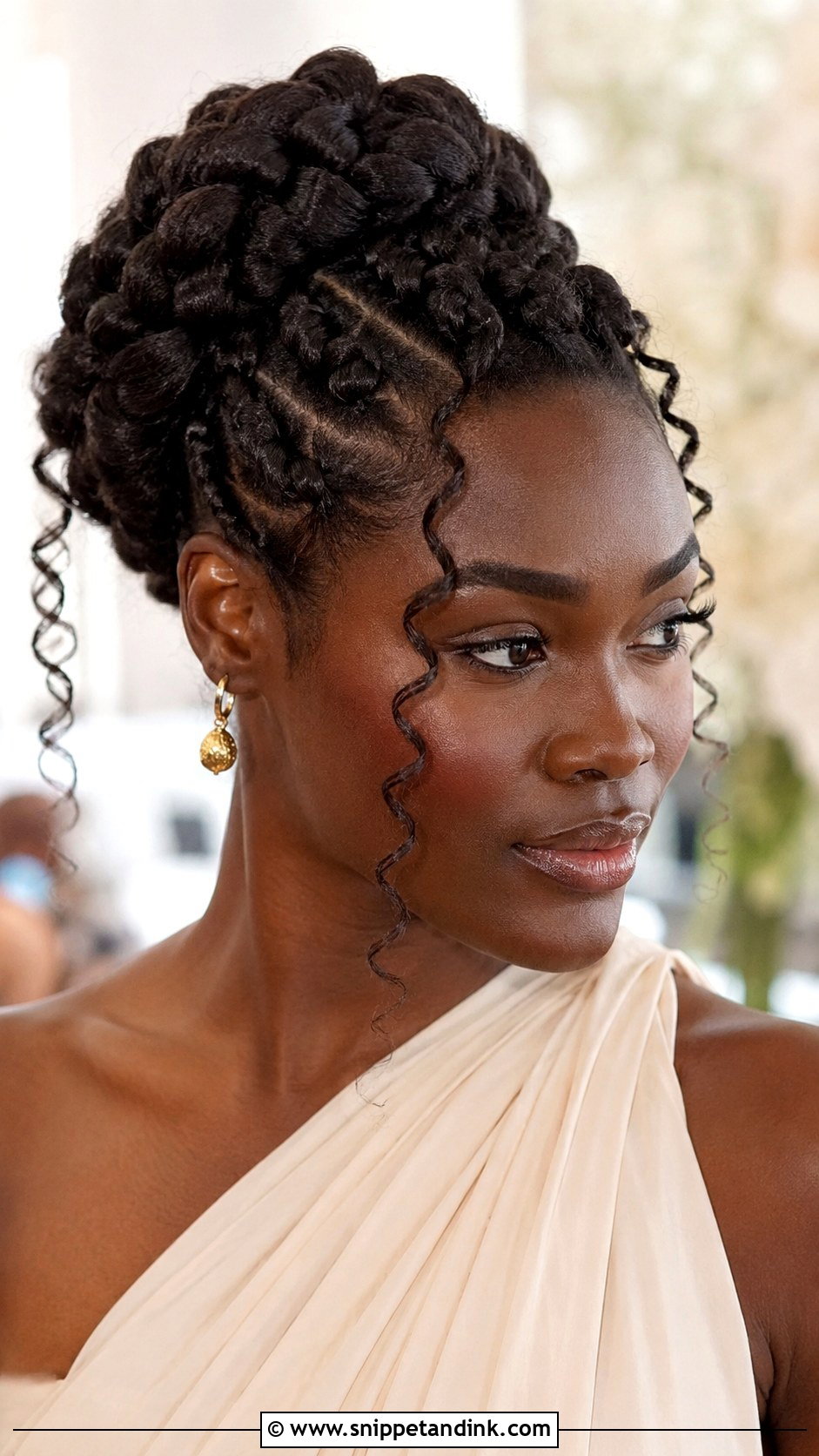 Goddess Braids Updo For Black Bridesmaid - Snippet and Ink - 20 Bridesmaid Hairstyles Black Hair