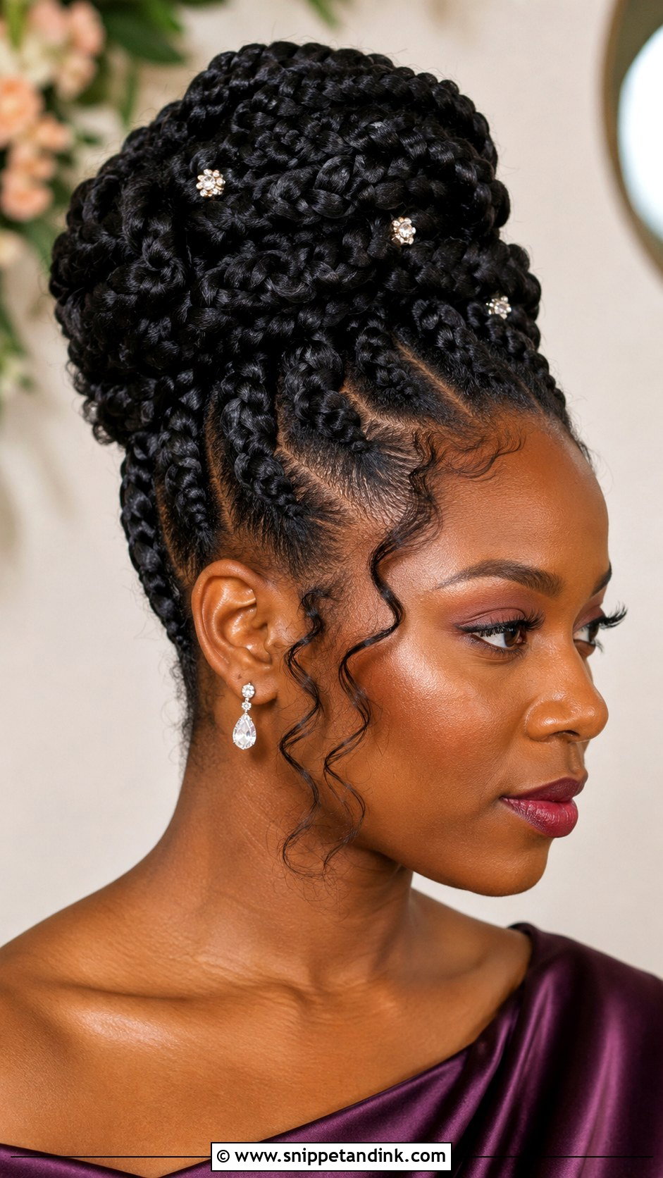 Goddess Braids Updo For Wedding Guest Black Hair - Snippet and Ink - 15 Wedding Guest Hairstyles Black Hair