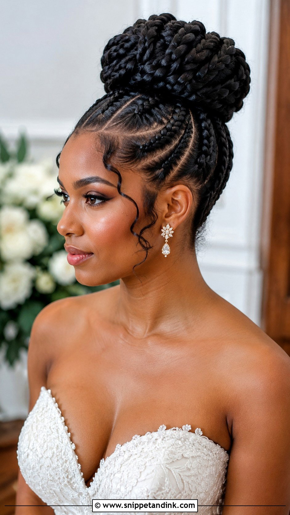Goddess Braids Wedding Updo - Snippet and Ink - 15 Wedding Hairstyles for Black Brides